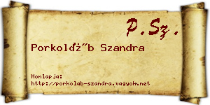 Porkoláb Szandra névjegykártya